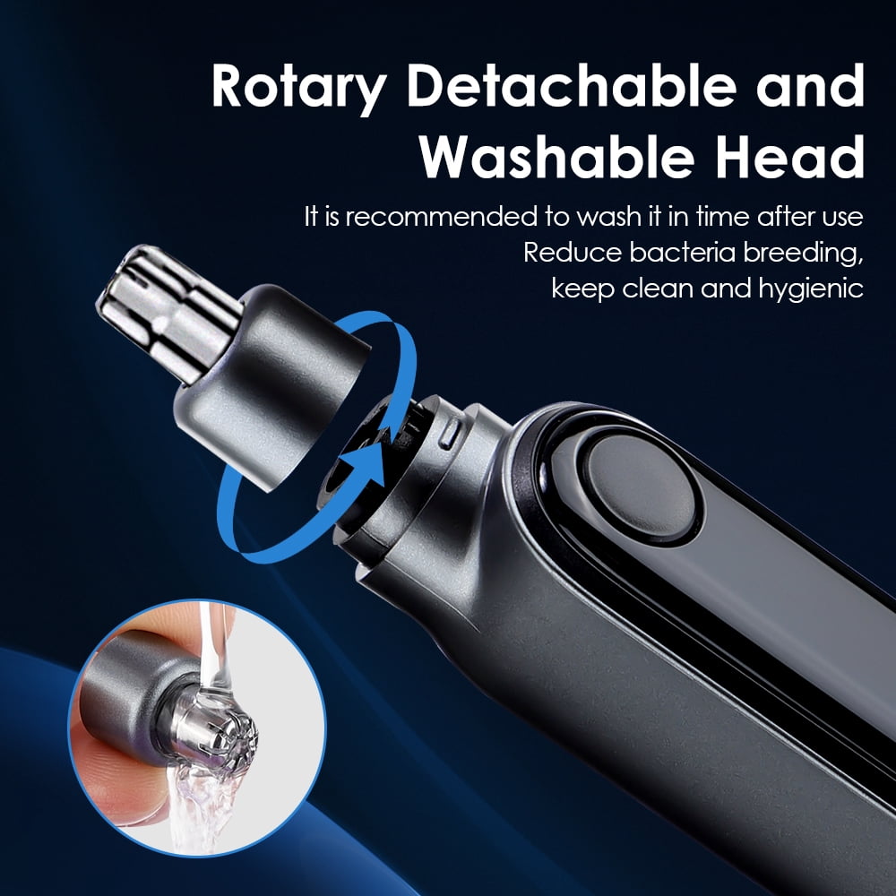 Electric Nose Hair Trimmer ,Personal Trimmer, 500mAh Beard Trimmer for Men for Nose, Body, Face and Mustache, Nose Trimmer for Grooming Kit, Waterproof Razor Gifts for Men Husband Father,Black