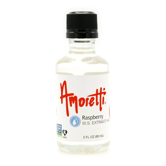 Amoretti - Raspberry Extract Water Soluble 2 oz - Highly Concentrated & Perfect For Pastry, Savory, Brewing, and more, Preservative Free, Vegan, Kosher Pareve, Keto Friendly