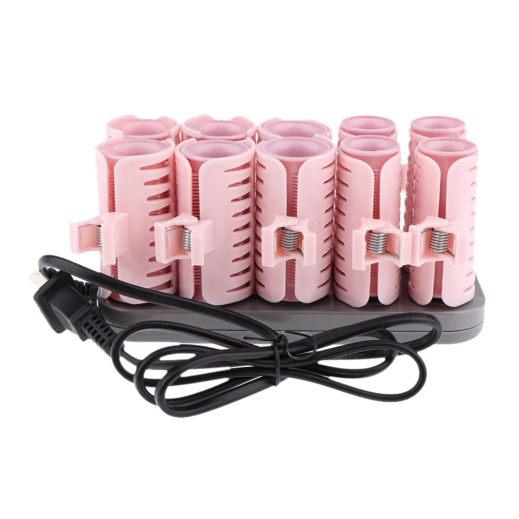 10x Electric Instant Heat Roller 2-Size Hot Rollers with Heated Clips Hair Rolling Curlers Styling Travel Hot Rollers Hair  DIY  Curler Roller Beautiful Hairstyle