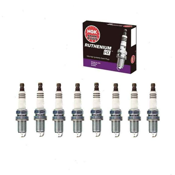 8 pc NGK Ruthenium HX Spark Plugs compatible with Dodge Ram 1500 4.7L 5.2L 5.9L V8 1997-2007