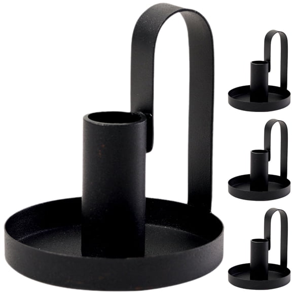 4 soportes decorativos para velas, bases delicadas para velas, candelabros de estilo moderno, accesorios para velas.