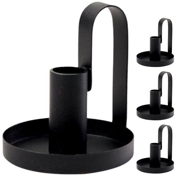 4 soportes decorativos para velas, bases delicadas para velas, candelabros de estilo moderno, accesorios para velas.