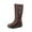 Brown, variant on Fesfesfes Platform Boots for Women Warm Thick Wedge Boots Winter Warm Mid Calf Boots Womens Snow Boots 43(US:9.5)
