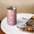 thumbnail image 3 of 20oz Coffee Tumblers Pink Christmas Santa Pattern Stainless Steel Vacuum Insulated Travel Tumbler Coffee Cups Mug with Lid and Straw with Cleaning Brush for Cold & Hot Drinks, 3 of 5