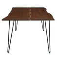 thumbnail image 3 of Modway Ardor 96" Live Edge Acacia Wood and Metal Dining Table in Black/Walnut, 3 of 10