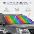 thumbnail image 3 of Goofa Glitter Rainbow Pattern 2 Piece Car Windshield Sun Shade Foldable | Front Windshield Shade for Sun, Heat and UV Rays | Sunshade for Car Front Window-Small, 3 of 7