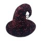 thumbnail image 4 of Sombrero de bruja de Halloween, sombrero de hechicera, accesorios para gorra, decoración de lentejuelas, sombrero de disfraz de bruja Lentejuelas rojas, 4 of 9