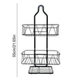 thumbnail image 3 of Bxaolu Shower Caddy Hanging - 2 Tier Never Rust Shower Organizer - Metal Over The Head Caddy with Soap Basket - Black, 3 of 9
