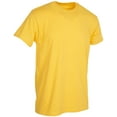 thumbnail image 2 of BILLIONHATS 3 Pack Men's Solid Colors Cotton T-Shirts Short Sleeve Lightweight Tees, Bulk (Small, Yellow, s), 2 of 3