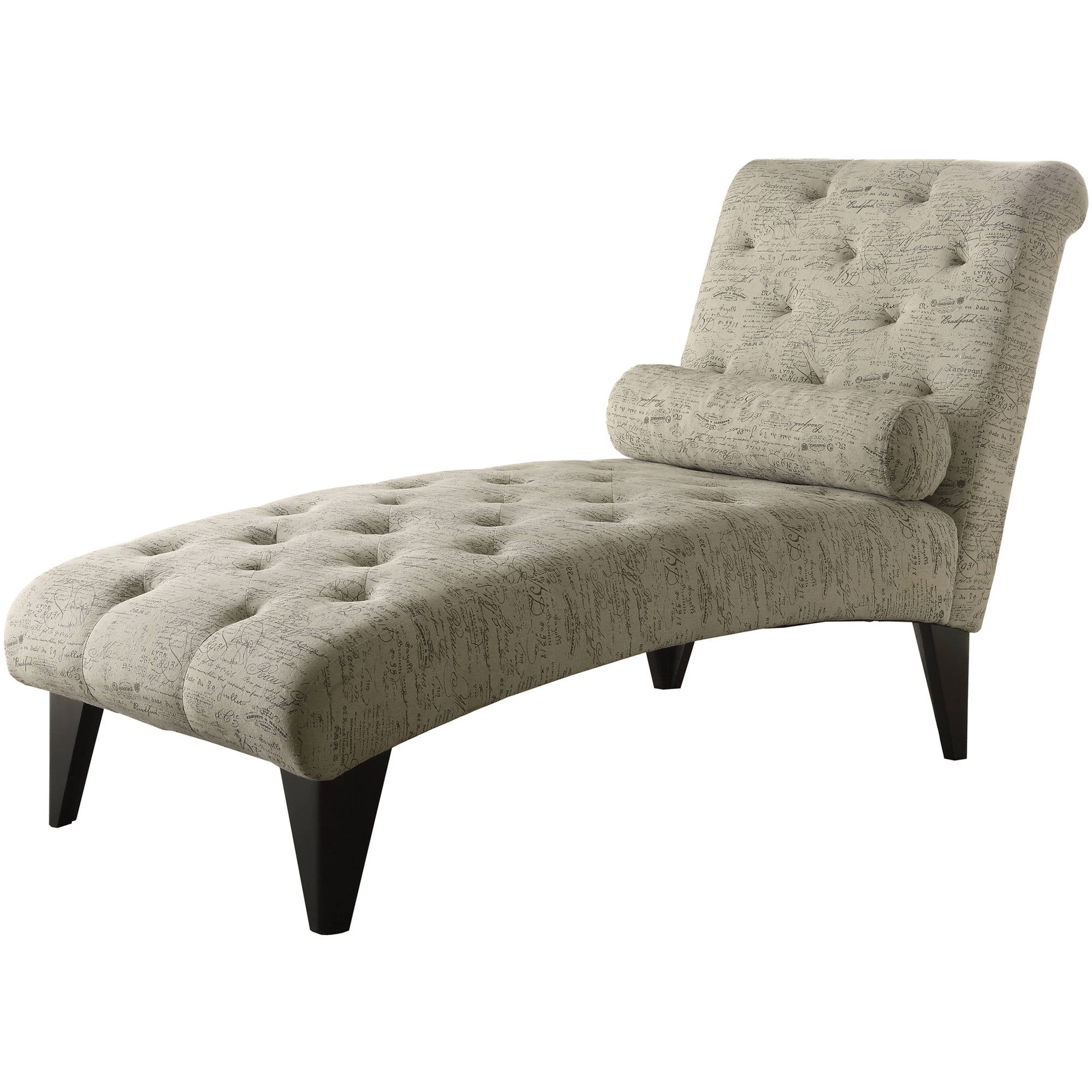 Chaise Lounger, Vintage French Fabric by Monarch Specialties Inc
