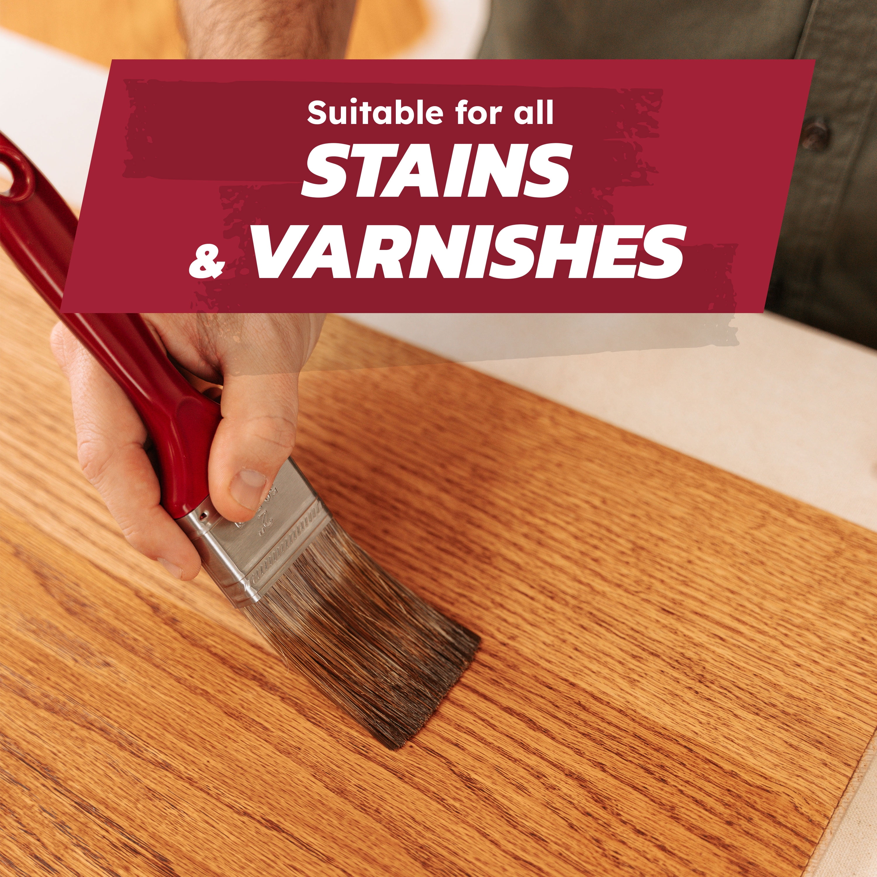 Linzer 3" Stain & Varnish Polyester Blend Flat Paint Brush