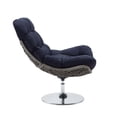 thumbnail image 6 of Modway Brighton Wicker Rattan Patio Swivel Lounge Chair in Light Gray/Navy, 6 of 6