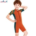 thumbnail image 4 of Soidarity Trajes de neopreno para niños de 2,5 MM, traje de buceo grueso, traje de baño, deportes transpirables, pieles de buceo para buceo, esnórquel, Deportes acuáticos naranja SG Soidarity OD003671-09, 4 of 6