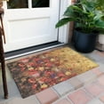 thumbnail image 6 of Addison Rugs Chantille Indoor/Outdoor Transitional Floral Gold Washable Rectangle Rug, 1'8" x 2'6", 6 of 6