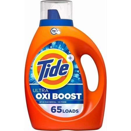 Ultra Oxi Boost Liquid Laundry Detergent, 92 fl oz, 65 Loads, Advanced Stain Remover, Laundry Detergent Liquid with Extra Oxi Power