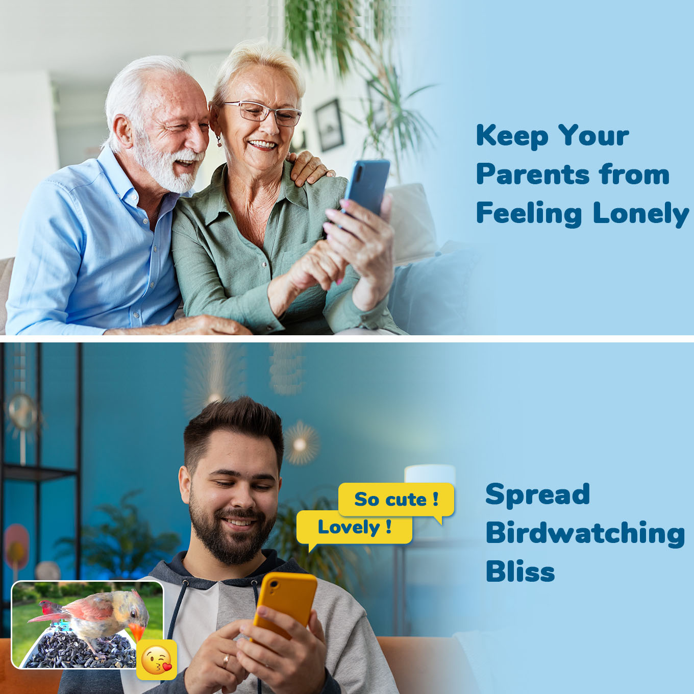 TPUFO Smart Bird Feeder with Camera, 2K HD Bird Watching Camera, Auto Capture Bird Videos & Motion Detection, AI Identify 11000+ Species, Ideal Gift for Bird Lover