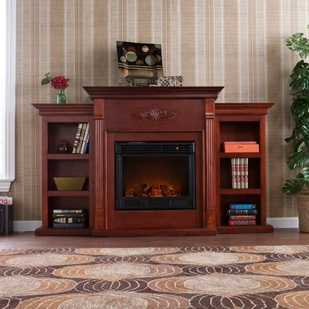 Griffin Fireplace with Bookcases  Mahogany  Box 3 of 3