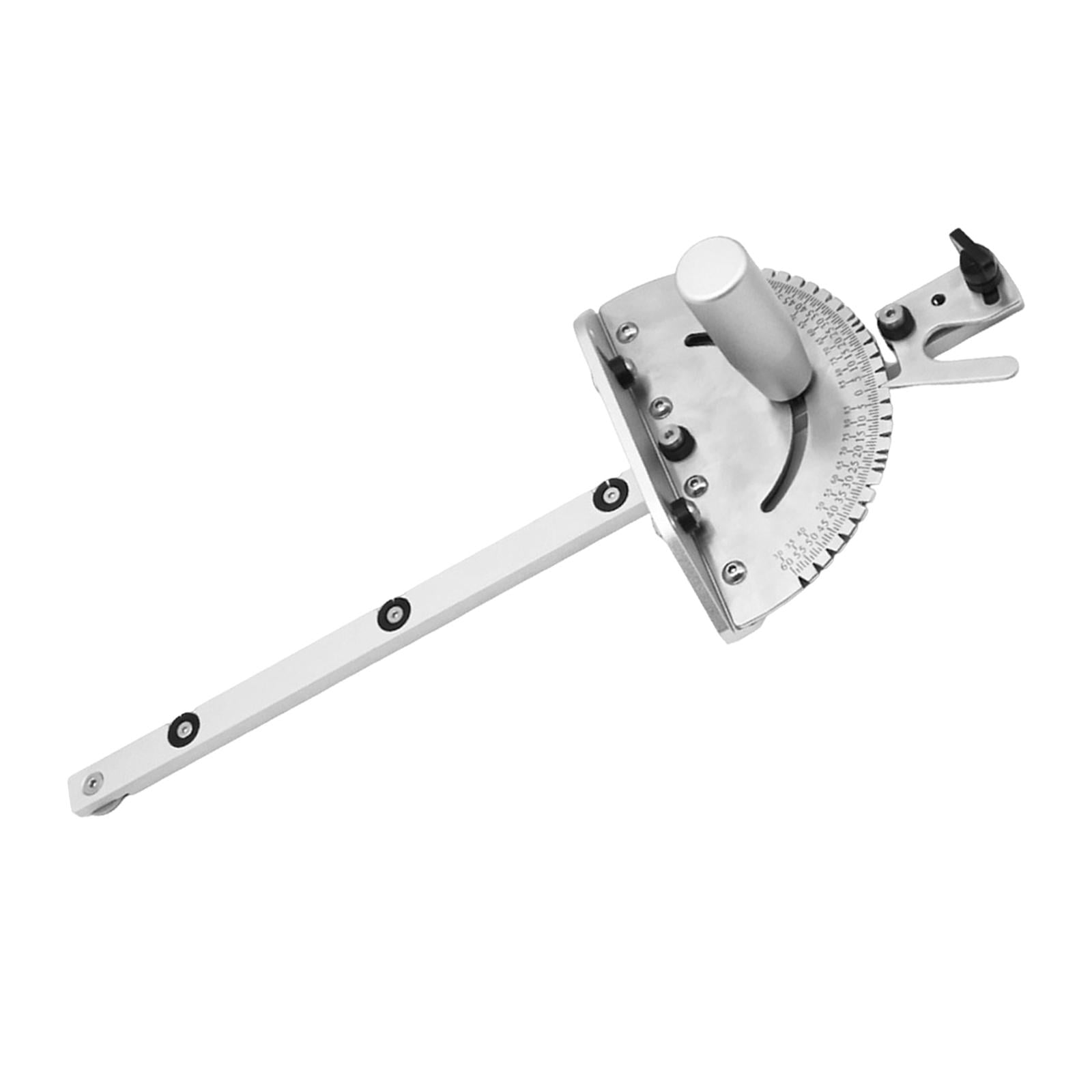 Precision Table Saw Miter Gauge with Angle Stops, Circular Router Angle