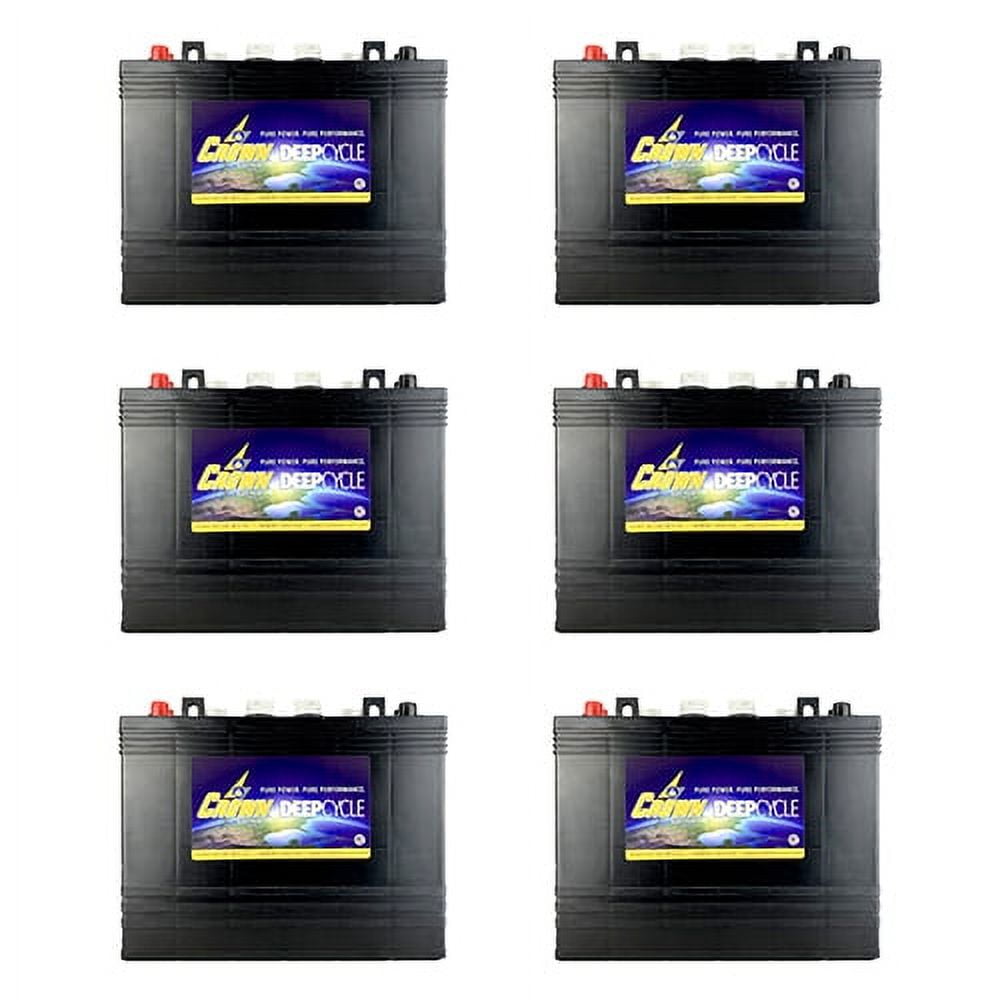 Crown T-1275 12V 150Ah Deep Cycle Flooded Lead Acid Golf Cart Battery Club Car X6