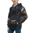 thumbnail image 2 of Easygdp Majestic Black Yak Boys Hoodie Kids Sweatshirt Youth Pullover With Hood-Small, 2 of 6