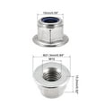thumbnail image 2 of Uxcell M10 Nylon Insert Hex Lock Nuts with Flange, 304 Stainless Steel, Plain Finish, 10 Pack, 2 of 5