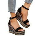 thumbnail image 1 of Sandales à Talon Compensé pour Femmes Chaussures Mode Été, 1 of 5