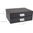 thumbnail image 4 of Bigso Birger 2-Drawer Fiberboard Label Frame Document Box | Dark Grey, 4 of 9