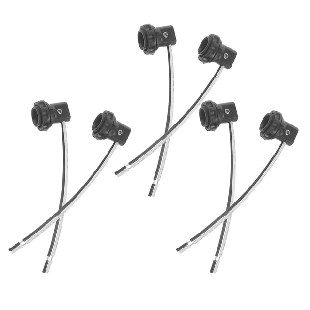AURARMLET 6Ud Base E12 Con Cable Para Lámparas De Y Color Negro Resistente