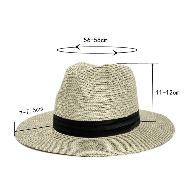 Wide Brim Panama Fedora Straw Sun Hat with Wind Lanyard UPF 80+ 81-4V85fs7L._AC_SX679.webp main image 3