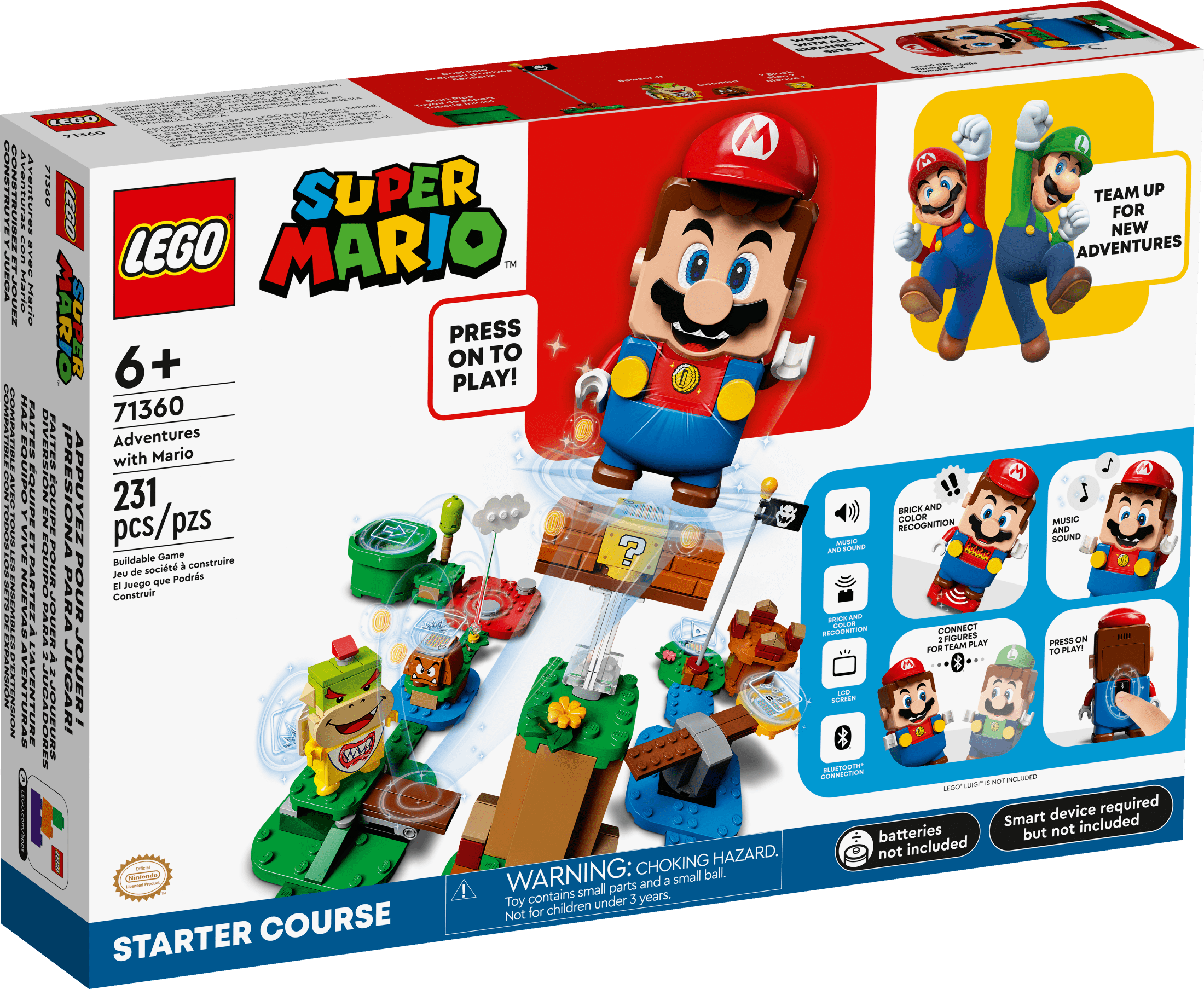 LEGO Super Mario Bros. Starter Course Set Interactive Toy Game for Kids 6 Walmart
