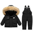 thumbnail image 2 of LIJCC Toddler Winter Snow Suits Boys Girls Hooded Down Jacket Snow Bib Kid Coat & Ski Bib Pants Set Baby Snowsuit Coat Infant Jumpsuit, 2 of 8