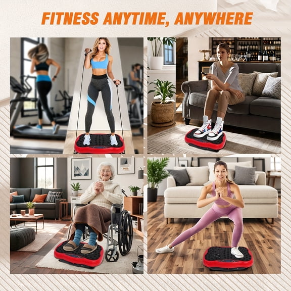 Vibration Plate Exercise Machine - Whole Body Workout Vibration Fitness Platform Home Training Equipment For Weight Loss Shaping And Home Training Exercise, Without Battery