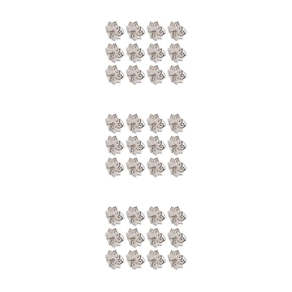 Paquete de 12 servilleteros de metal Yuarrent con borde para un servicio prolongado color Plata