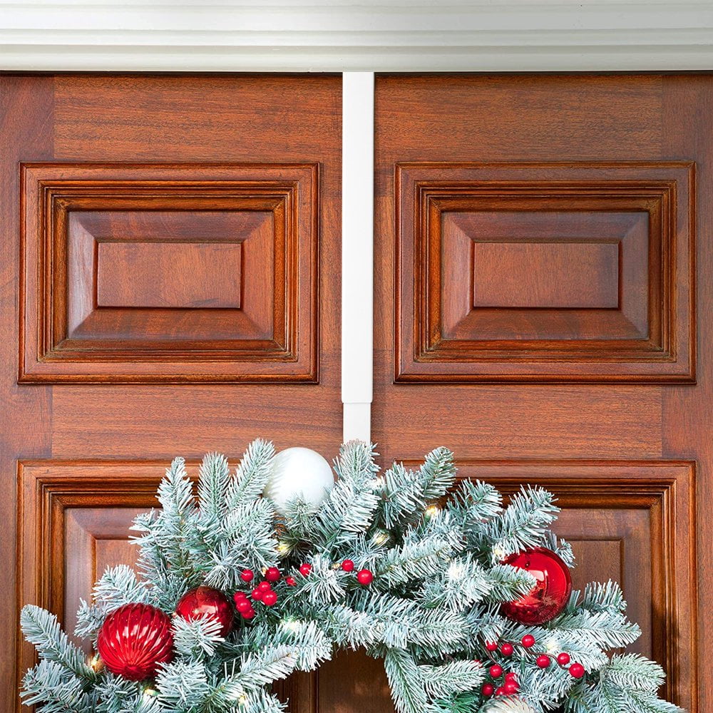 Support De Guirlande Réglable Pour Porte - Sans Perçage, Sans Vis - Pour Couronnes De Noël, Décorations Halloween