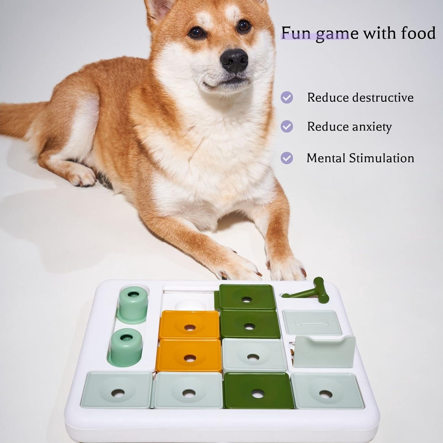 Dog Puzzle Toy 3 Levels, Mental stimulating for Boredom and Smart Dogs, Treat Puzzle for All Breeds Dog