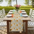 thumbnail image 4 of Table Runners 72 Inches Long Dress Scarves, Spring Daisy Farmhouse Kitchen/Dining Table Runner, Coffee Tablerunners, Country Vintage Yellow White Floral Leaf 16x72 Inch, 4 of 9