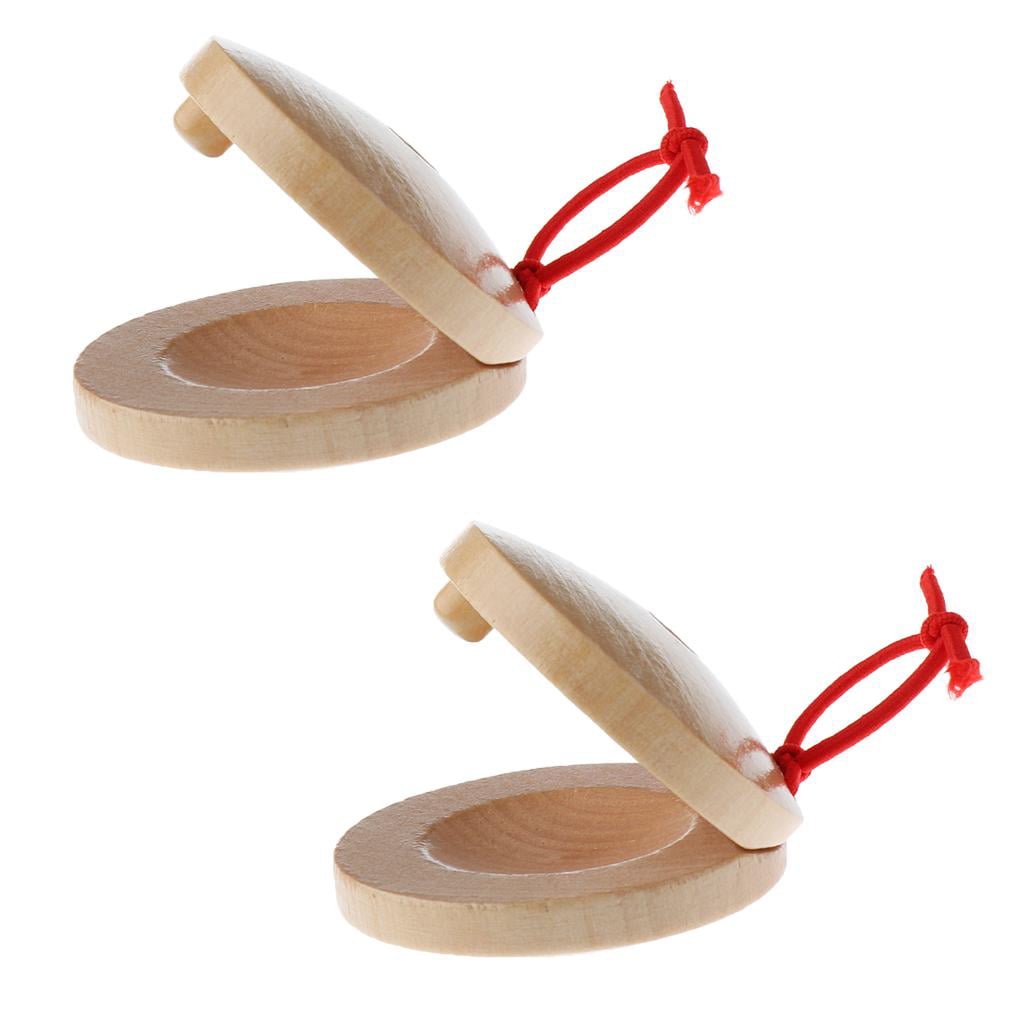 Kids Child Wooden Castanets Party Hand Percussion Shakers Educational Toys 