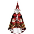 thumbnail image 2 of qolati Women Fleece Warm Hooded Cloak Green Robe Santa Claus Winter Coat Cape Xmas Party Holiday Merry Christmas Costumes Red Free Size, 2 of 3