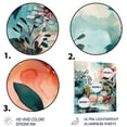 thumbnail image 3 of Designart "Reflections of a Free Mind Green And Orange II" Boho Feather Metal Wall Art Prints, 3 of 5