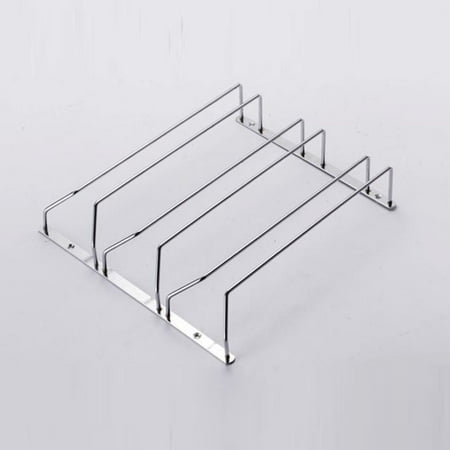 3 Row Stainless Steel Wall Mount Stemware Wine Glass Hanging Rack 3 Row Stainless Steel Wall Mount Stemware Wine Glass Hanging Rack Holder Shelf