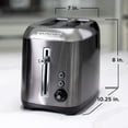thumbnail image 2 of Black & Decker Tostadora de Acero Inoxidable Negra de 2 Rebanadas, 2 of 5