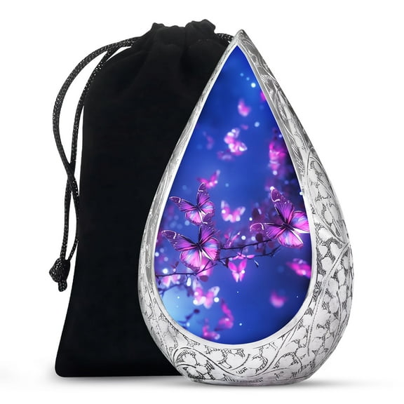 JAGSHASHI Butterfly - Adult Male & Female Urn - Adult Funeral Urn - Urn For Brother & Sister - Funeral Urns For Ashes - Human Remains Urn - Decorative Urn - 10 Inch - Large