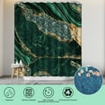 thumbnail image 5 of 4PCS Marble Shower Curtain Sets, Modern Bathroom Sets With Toilet Lid Rug, Contour and Bath Mat, Luxury Bathroom Decor with 12 Hooks, 72 x 72 Inch, Green, 5 of 5