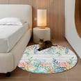thumbnail image 2 of Round Area Rug 3 Ft, Summer Coastal Washable Non-Slip Circle Carpet for Living Room/Bedroom, Nautical Sea Coral Shell Starfish Wood Gray Low-Profile Small Floor Mats Collection Rugs for Indoor, 2 of 8