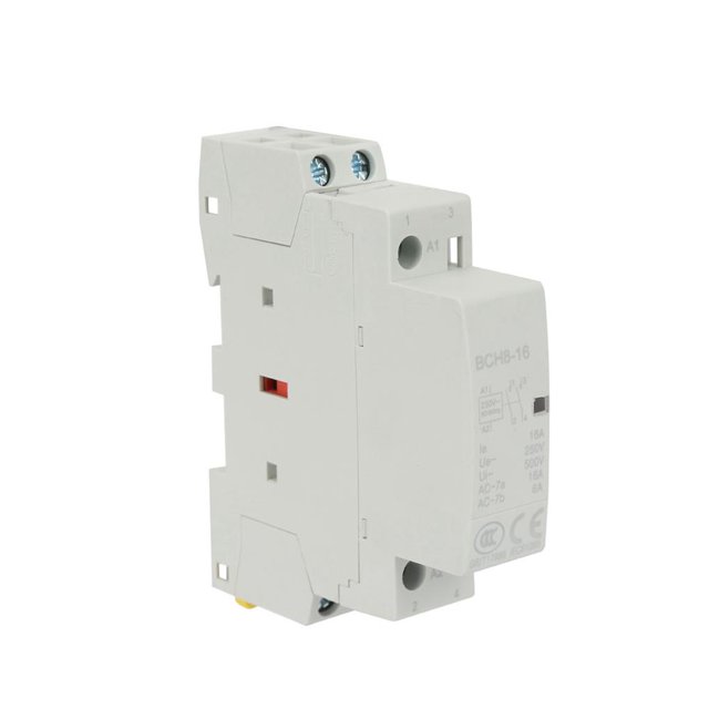 Contactor Doméstico 2P 2No 220V/230V 50/60Hz Contactor De Ca 16A Miniatura Eléctrica Contactor De Fácil Instalación Conjunto De Contactor De Operación Estable De Bajo Ruido Ahorro De Energía Montaje Moyic TO001934-00