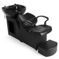 thumbnail image 3 of Artist hand Black Shampoo Barber Backwash Chair Salon Spa Beauty w/Ceramic Bowl,Sink, Foot Pedal, 3 of 14