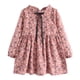 thumbnail image 1 of Odeerbi 2-14 Años Niñas Vestido Floral Manga Larga Algodón Midi Vestido Cuello Redondo Niños Encaje Primavera Otoño Plisado, 1 of 8