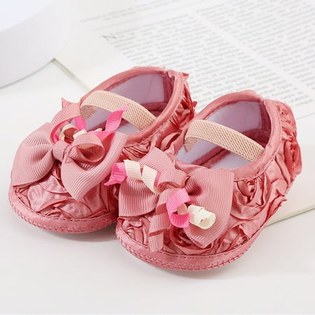 

eczipvz Baby Shoes Baby Shoes Fashion Soft Sole Toddler Shoes Pearl Dress Flower Princess Shoes Toddler Shoes High Top Shoes Size 4 (Hot Pink 3.5 )