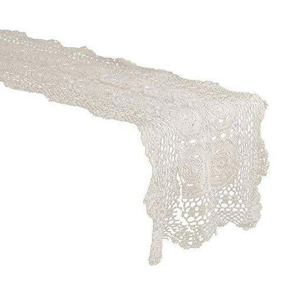 Fennco Styles Handmade Crochet Lace 100% Cotton Table Linen