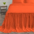 thumbnail image 6 of 4 Piece Long Ruffle Sheet Set, 30" Inch Long Ruffle On Corner Of The Flat Sheet, 21 Inch Deep Pocket, 100% Egyptian Cotton, 800 TC, Cal King Size, Solid Orange, 6 of 9